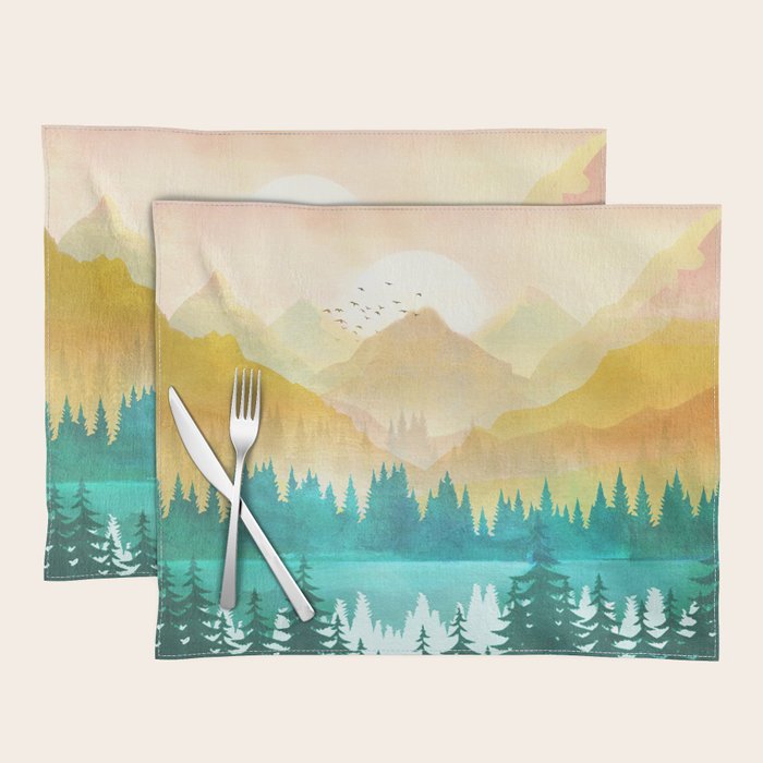 Summer Mountain Sunrise Placemat Gallery Image 1