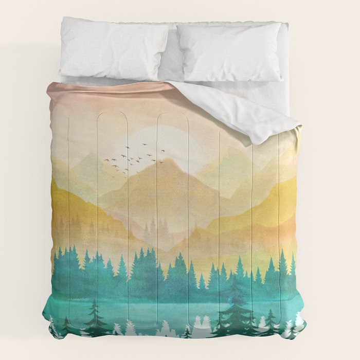 Summer Mountain Sunrise Comforter Gallery Image 2