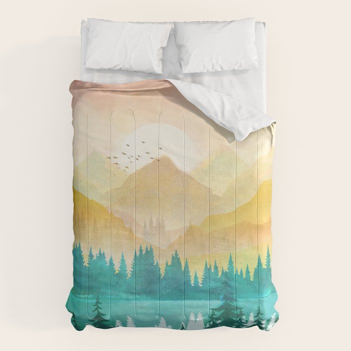 Summer Mountain Sunrise Comforter Gallery Image 6
