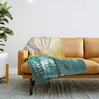 Summer Mountain Sunrise Throw Blanket Gallery Image 1