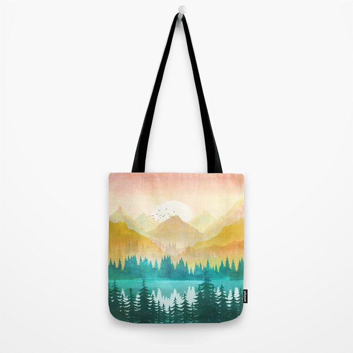 Summer Mountain Sunrise Tote Bag Gallery Image 2