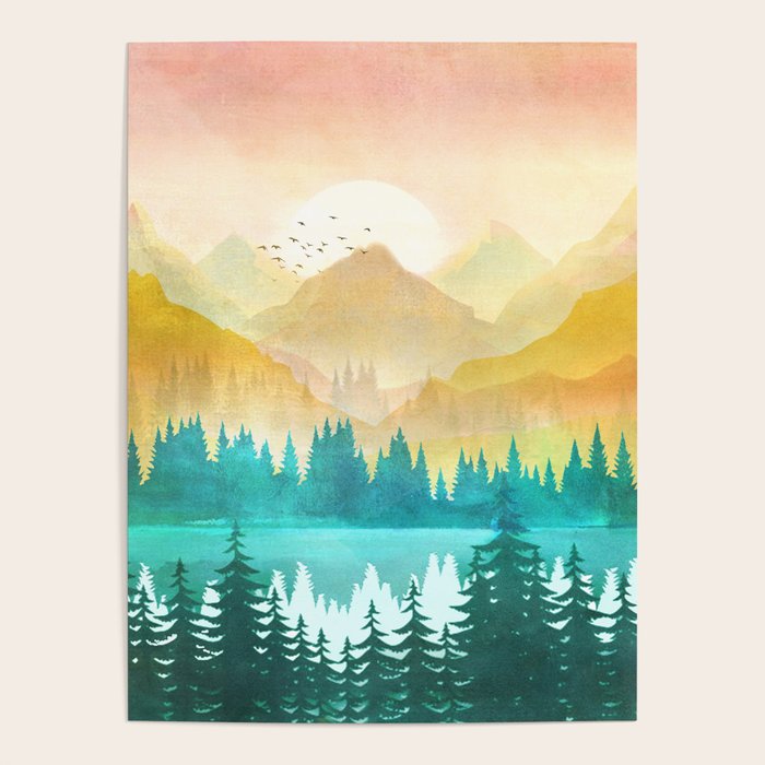 Summer Mountain Sunrise Poster Gallery Image 4