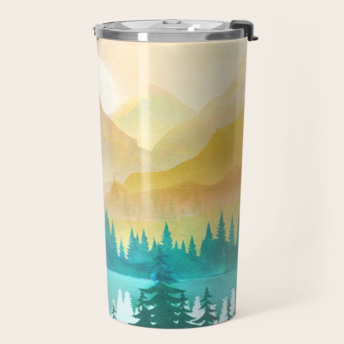 Summer Mountain Sunrise Travel Mug Gallery Image 2