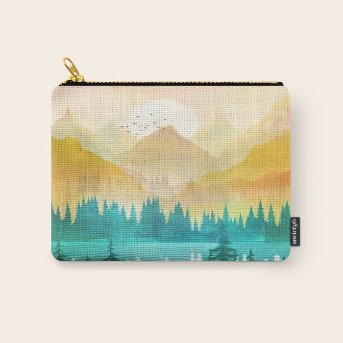 Summer Mountain Sunrise Carry All Pouch Gallery Image 1