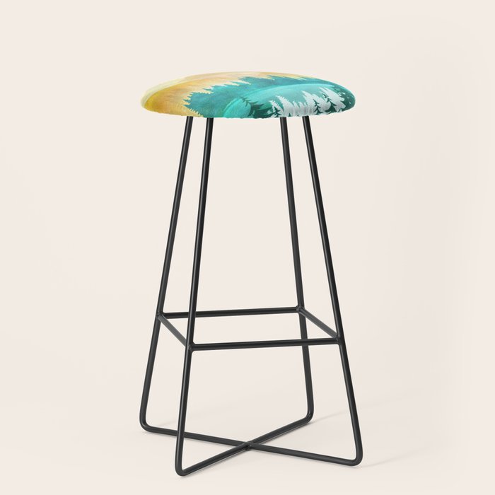 Summer Mountain Sunrise Stool Gallery Image 1