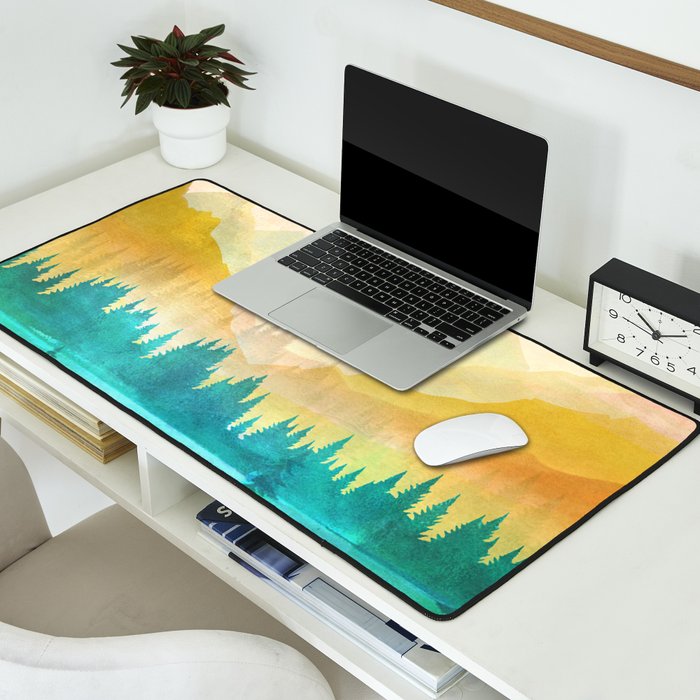 Summer Mountain Sunrise Desk Mat Gallery Image 2