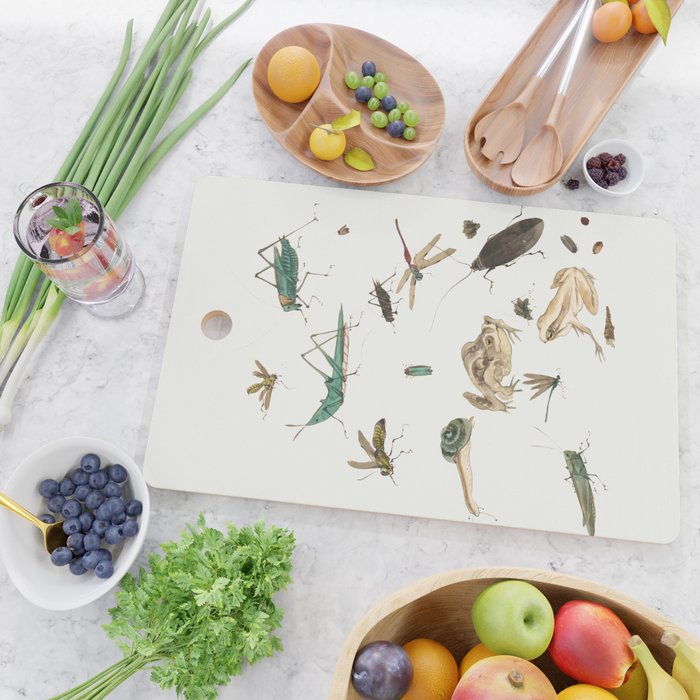 Insects frogs and a snail Cutting Board Gallery Image 2