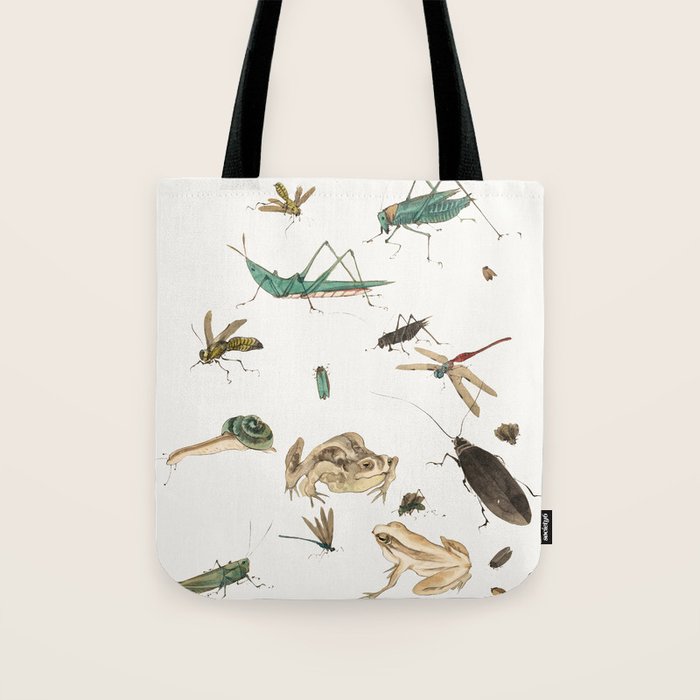 Insects frogs and a snail Tote Bag Gallery Image 1