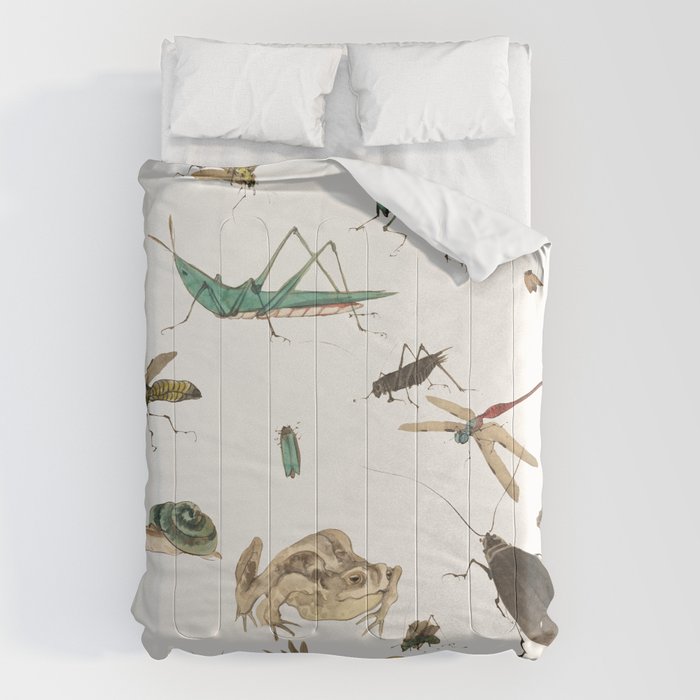 Insects frogs and a snail Comforter Gallery Image 6
