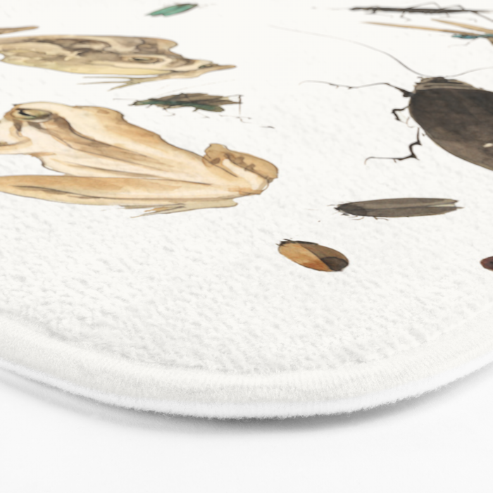 Insects frogs and a snail Bath Mat Gallery Image 3