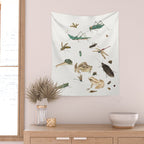 Insects frogs and a snail Wall Tapestry Gallery Image 2