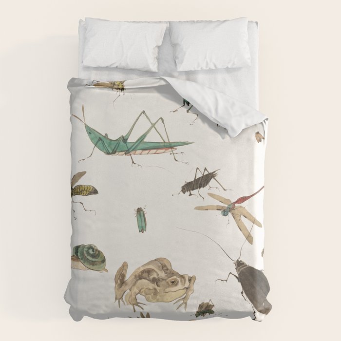 Insects frogs and a snail Duvet Cover Gallery Image 6