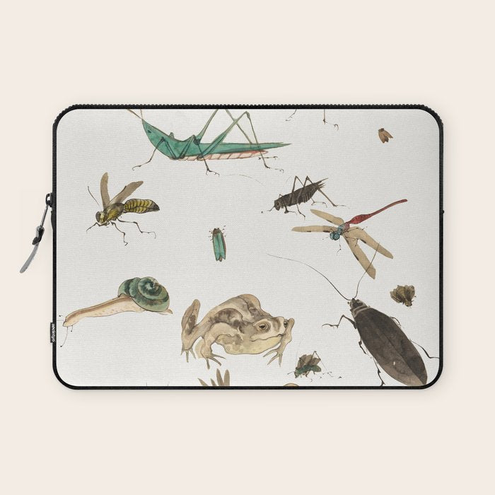 Insects frogs and a snail Laptop Sleeve Gallery Image 1