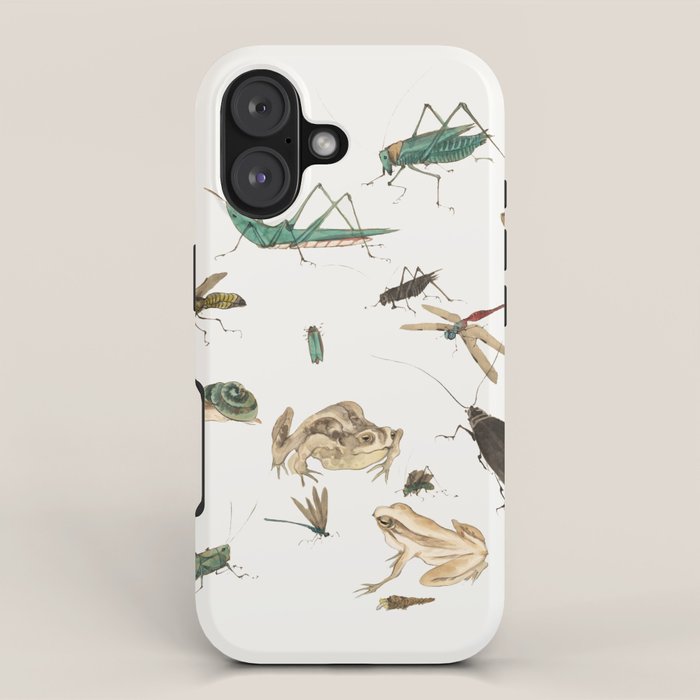 Insects frogs and a snail iPhone Case Gallery Image 1
