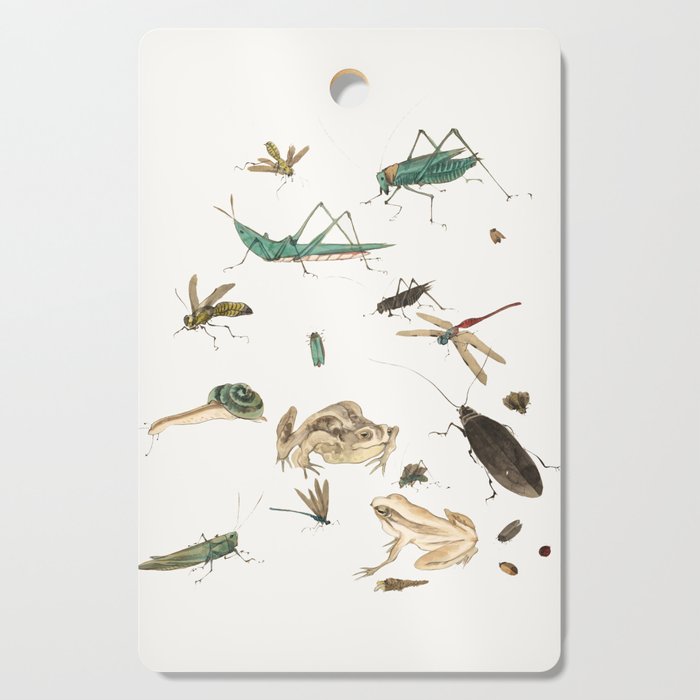 Insects frogs and a snail Cutting Board Gallery Image 1