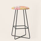 Colorful Coquette Patchwork Quilt with Bows  Stool Gallery Image 1