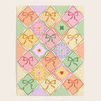 Colorful Coquette Patchwork Quilt with Bows  Poster Gallery Image 4