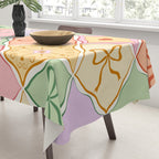 Colorful Coquette Patchwork Quilt with Bows  Tablecloth Gallery Image 3