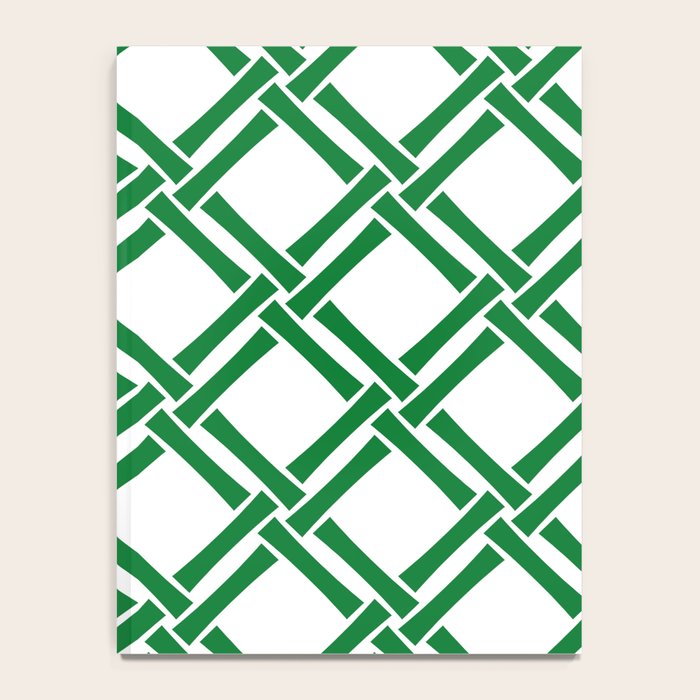 Classic Bamboo Trellis Pattern 231 Green Notebook Gallery Image 4