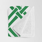 Classic Bamboo Trellis Pattern 231 Green Throw Blanket Gallery Image 3