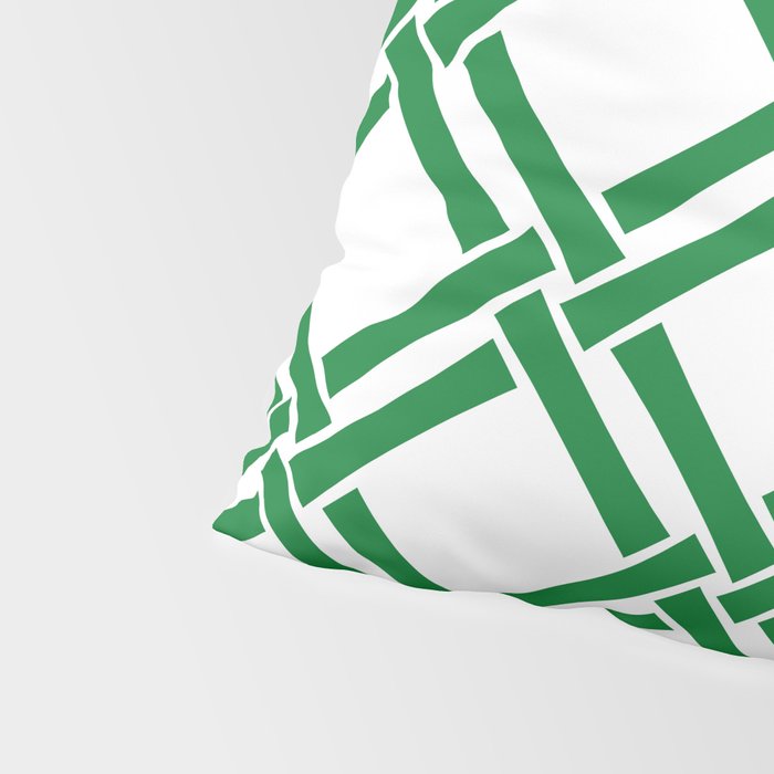 Classic Bamboo Trellis Pattern 231 Green Pillow Sham Gallery Image 4