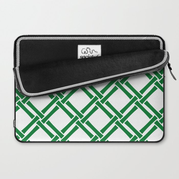 Classic Bamboo Trellis Pattern 231 Green Laptop Sleeve Gallery Image 2
