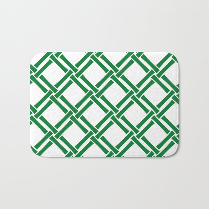 Classic Bamboo Trellis Pattern 231 Green Bath Mat Gallery Image 1