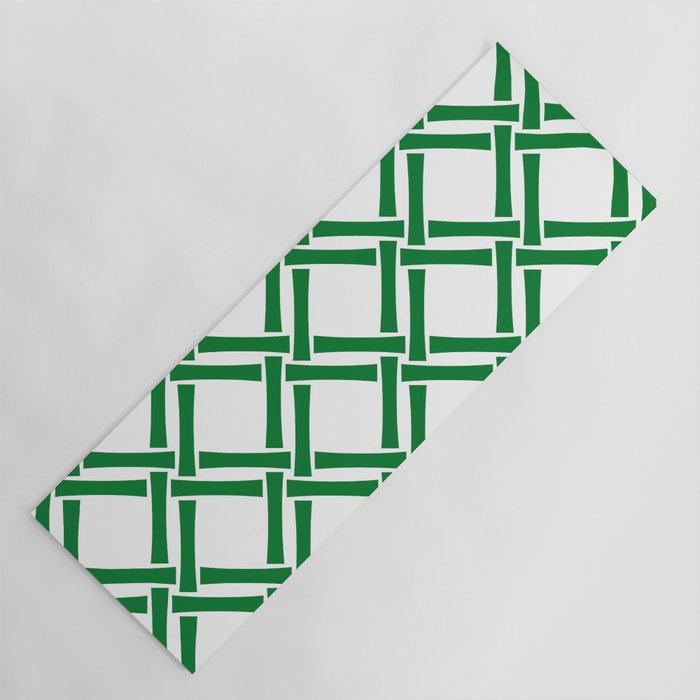 Classic Bamboo Trellis Pattern 231 Green Yoga Mat Gallery Image 1