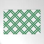 Classic Bamboo Trellis Pattern 231 Green Welcome Mat Gallery Image 1