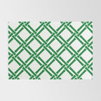 Classic Bamboo Trellis Pattern 231 Green Rug Gallery Image 2