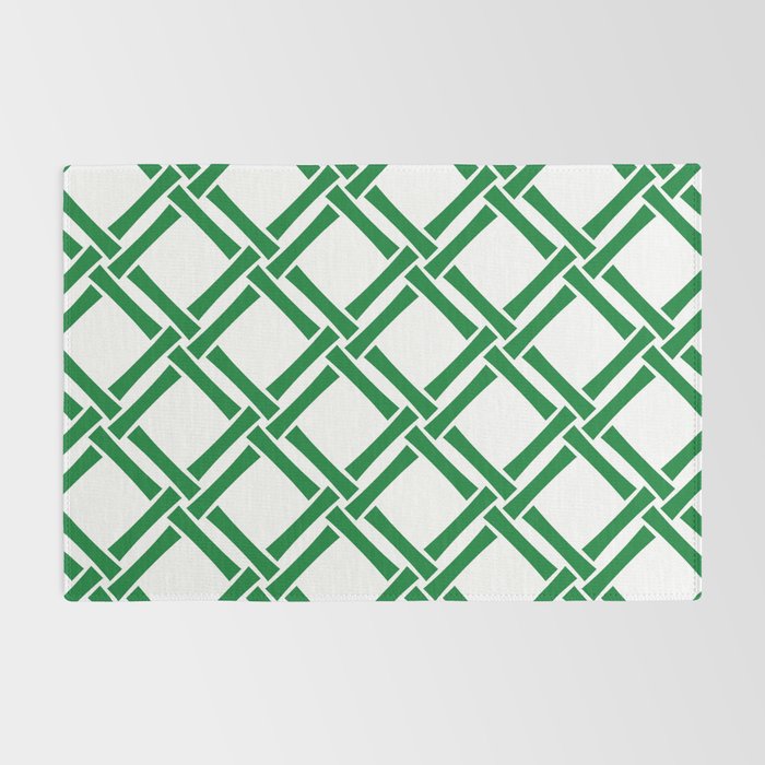 Classic Bamboo Trellis Pattern 231 Green Rug Gallery Image 2