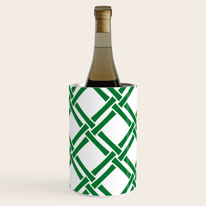 Classic Bamboo Trellis Pattern 231 Green Wine Chiller Gallery Image 3