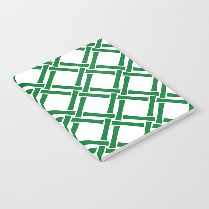 Classic Bamboo Trellis Pattern 231 Green Notebook Gallery Image 2
