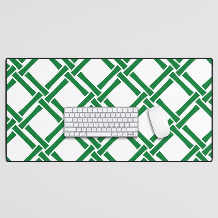 Classic Bamboo Trellis Pattern 231 Green Desk Mat Gallery Image 1