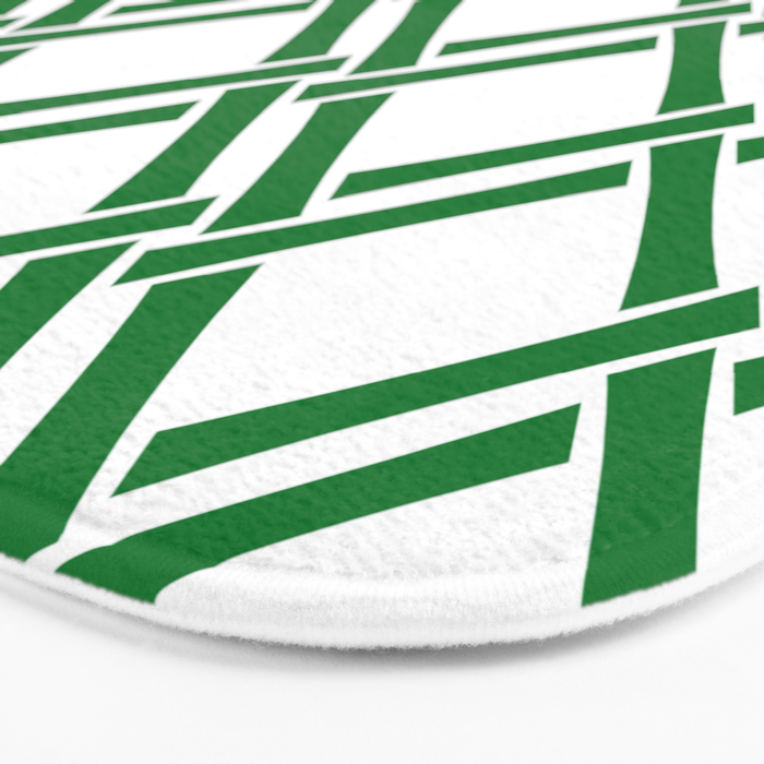 Classic Bamboo Trellis Pattern 231 Green Bath Mat Gallery Image 3