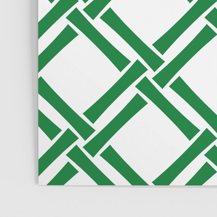 Classic Bamboo Trellis Pattern 231 Green Poster Gallery Image 3