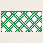 Classic Bamboo Trellis Pattern 231 Green Desk Mat Gallery Image 3