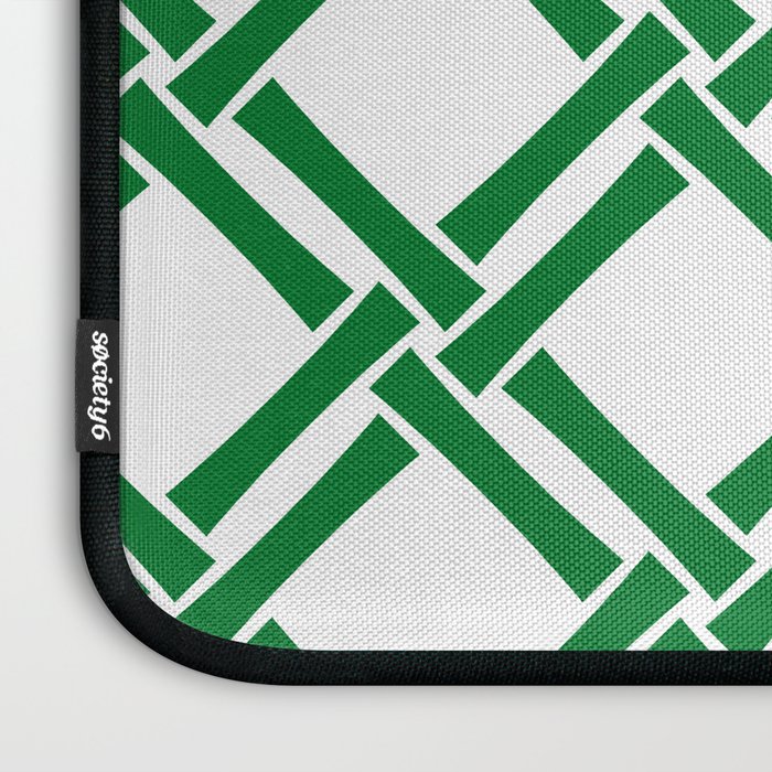 Classic Bamboo Trellis Pattern 231 Green Laptop Sleeve Gallery Image 3