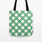 Classic Bamboo Trellis Pattern 231 Green Tote Bag Gallery Image 1