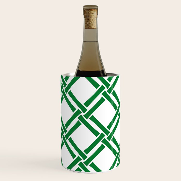 Classic Bamboo Trellis Pattern 231 Green Wine Chiller Gallery Image 2