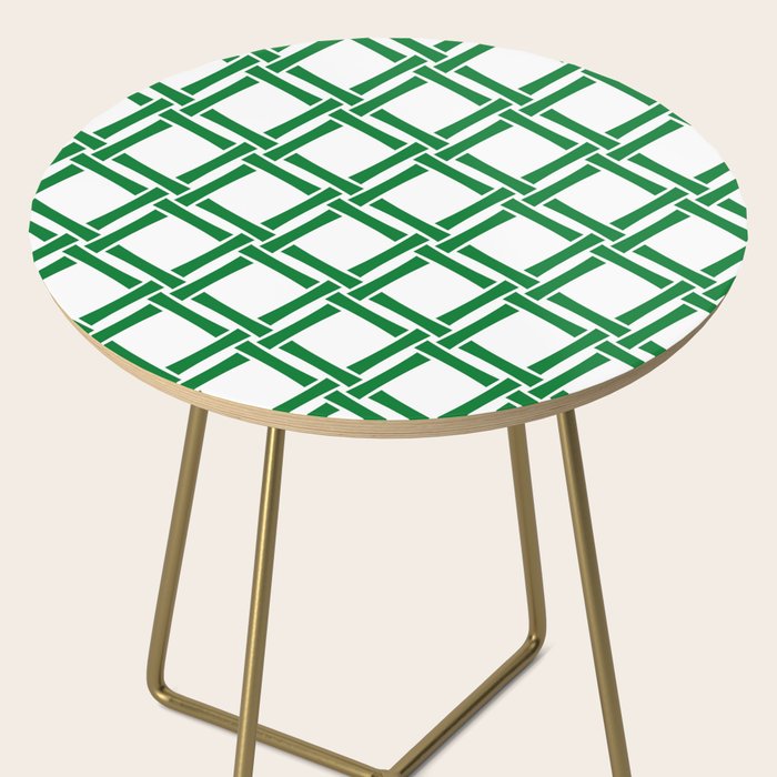 Classic Bamboo Trellis Pattern 231 Green Side Table Gallery Image 2