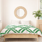 Classic Bamboo Trellis Pattern 231 Green Duvet Cover Gallery Image 3