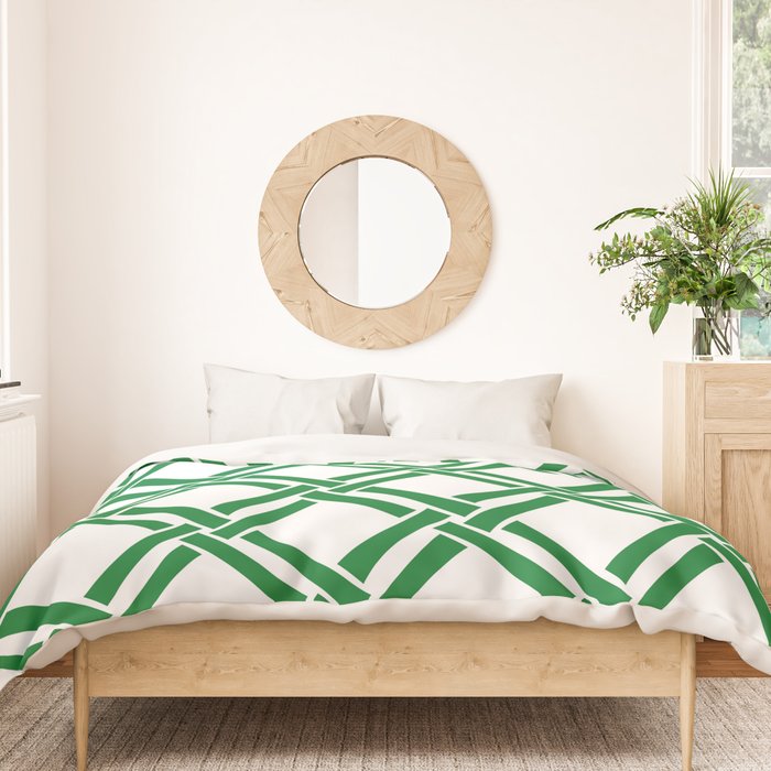 Classic Bamboo Trellis Pattern 231 Green Duvet Cover Gallery Image 3