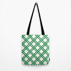 Classic Bamboo Trellis Pattern 231 Green Tote Bag Gallery Image 2