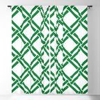 Classic Bamboo Trellis Pattern 231 Green Window Curtain Gallery Image 5