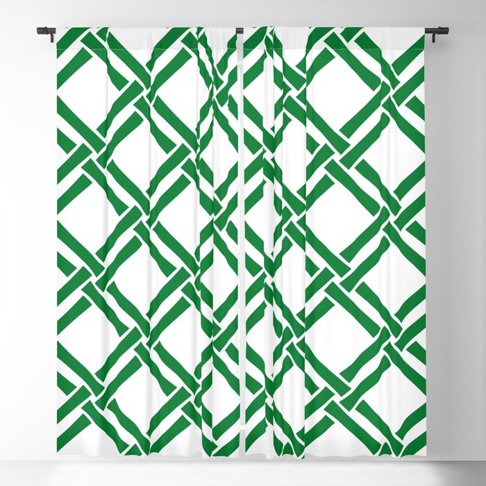 Classic Bamboo Trellis Pattern 231 Green Window Curtain Gallery Image 5