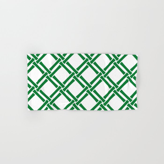 Classic Bamboo Trellis Pattern 231 Green Bath Towel Gallery Image 1