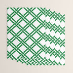 Classic Bamboo Trellis Pattern 231 Green Wrapping Paper Gallery Image 3