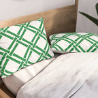 Classic Bamboo Trellis Pattern 231 Green Pillow Sham Gallery Image 2