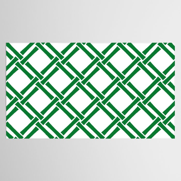 Classic Bamboo Trellis Pattern 231 Green Tablecloth Gallery Image 2